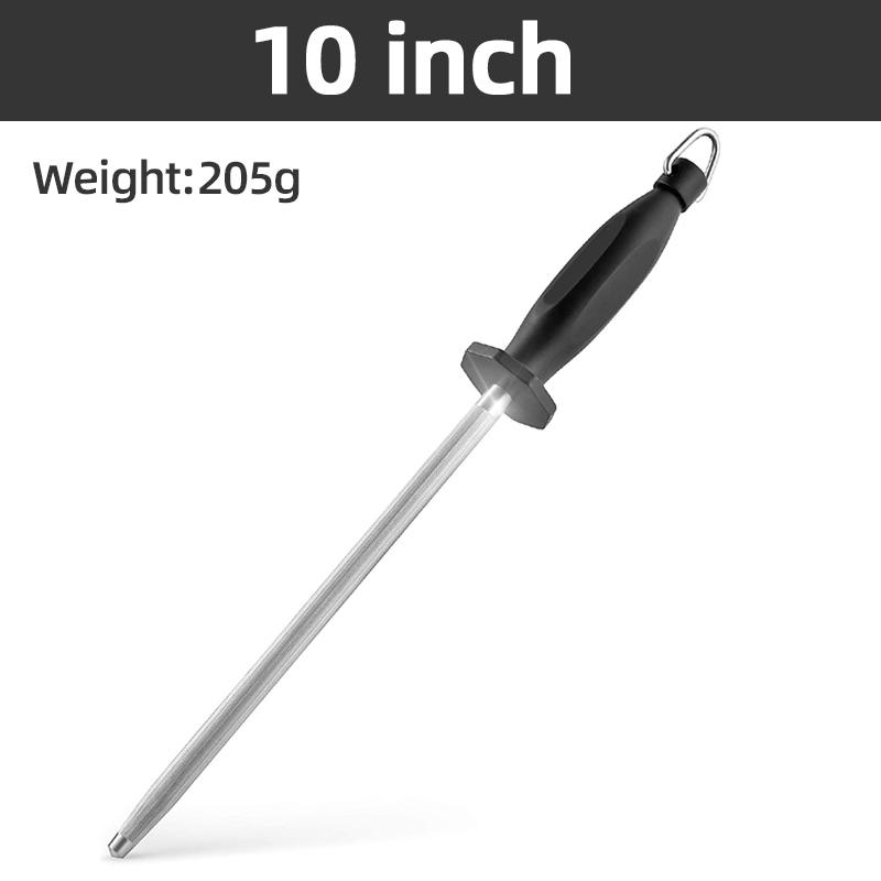 Honing Steel 9.5" Professional Chef Knife Sharpener Rod Sharpening Steels Stick For Kitchen Knife And Stainless Steel Knives
