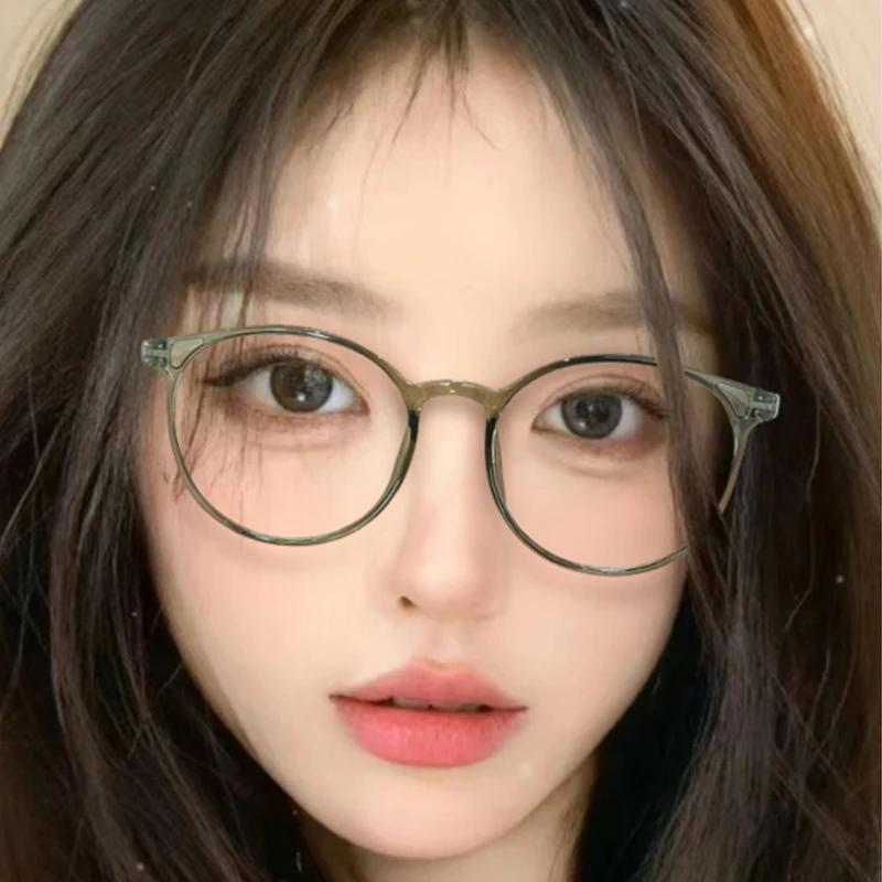 Women Men Anti Blue Light Round Myopia Glasses Unisex Business Computer Near Sight Eyeglasses Optical Spectacle Minus Eyewear