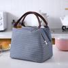 Insulated Oxford Cloth Striped Lunch and Picnic Bag - Large, Waterproof, B Style Ice Bag