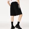 Li-Ning SS22 Sporty Trend Series Solid Color Large Logo Embroidered Loose Straight-Leg Sports Shorts Men Bottoms Black AKSS305-2