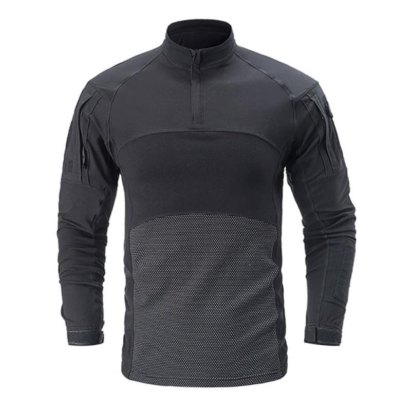 Taktisches Camouflage Langarmshirt Outdoor Wandern Camping Schießsport Atmungsaktiv Langlebig Militärstil
