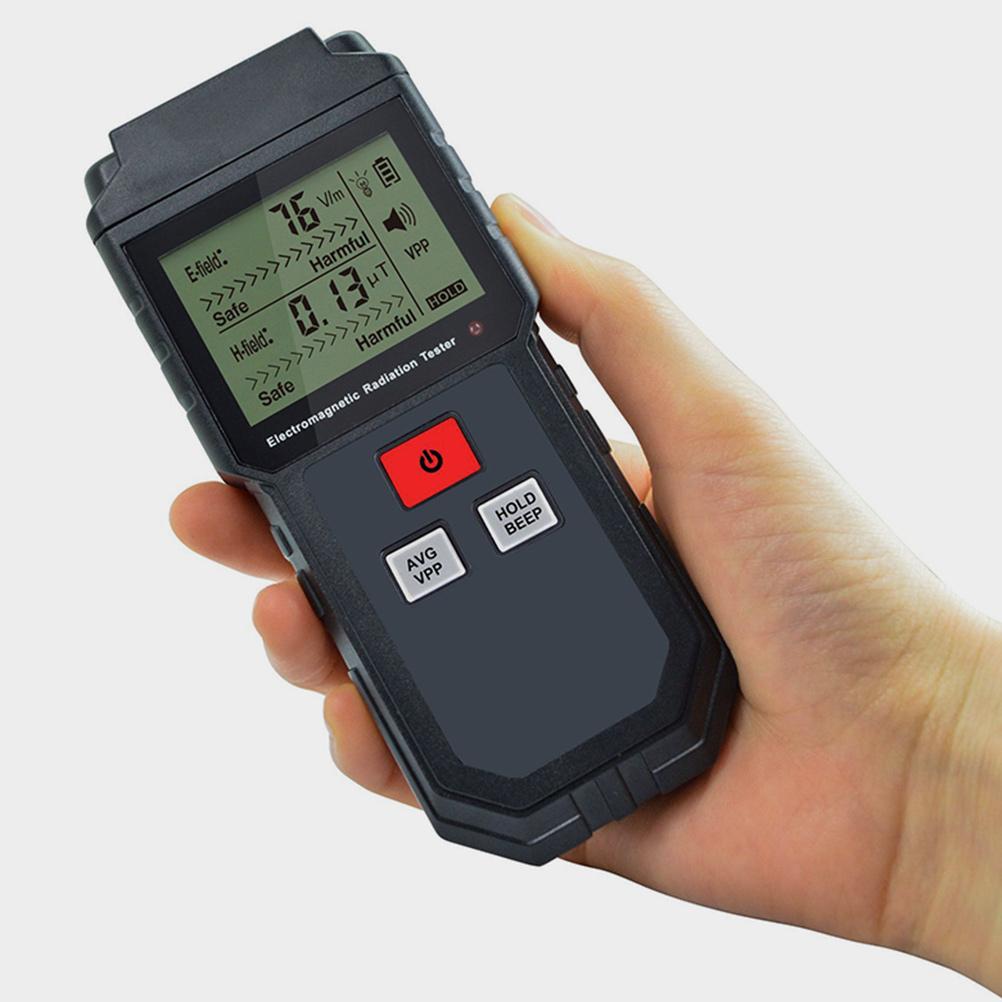 Electromagnetic Radiation Digital Meter Monitor Electric Magnetic Field Tester LCD Display Home Office