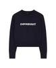 COVERNAT WOMAN Cooper Logo Round Neck Knit Navy