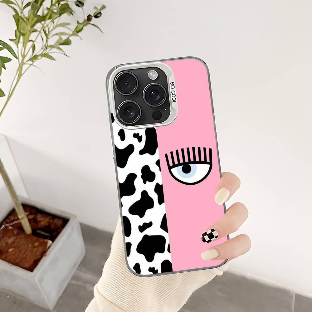 Hot D-Chiara -A-Ferragnis Eyes Phone Case For IPhone 17 16 15 14 13 12 11 Pro Max Plus Color Shockproof Back Silver Cover