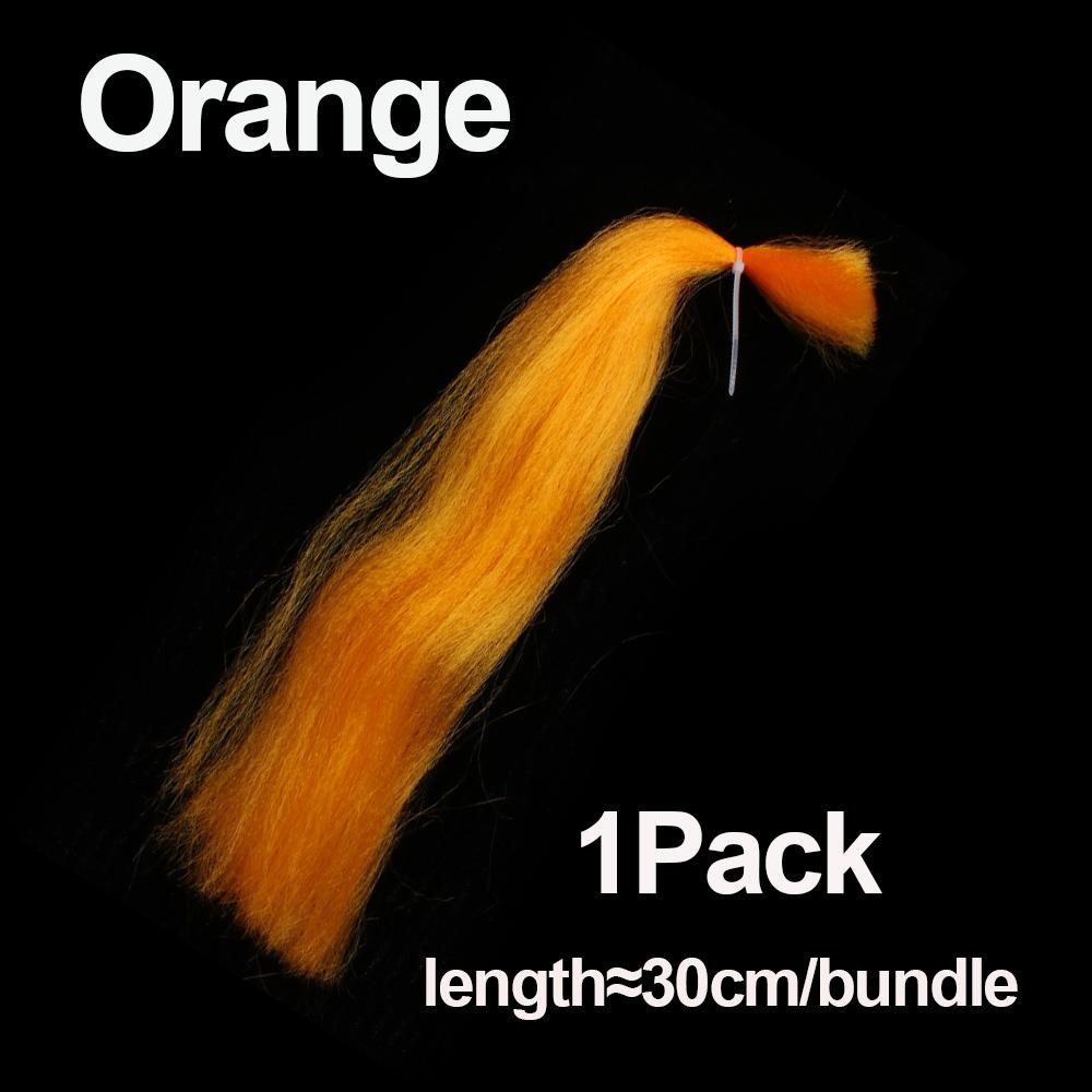 1 Pack 30Cm Crimped Kinky Minnow Fiber Streamer Fly Fibers Bucktail Jig Head Tying Material For Fly Fishing Trout Pike Bass Lure