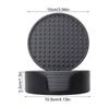 Silicone Coasters Set of 6 with Holder - Non-Slip, Heat-Resistant Drink Pads for Dining Table, Kitchen, Office, Bar & Home Decor