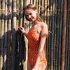 Makeupienyu Carrot Orange One-Piece Swimsuit