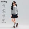 Girls' Preppy Wool-Blend Cable Knit Cardigan