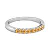 Citrine Eternity Delicate Stackable Band Ring- 925 Sterling Silver