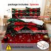 Christmas Beding Set Gren Red Bow Printed Cozy Soft Duvet Cover King Quen Twin Single Sized Dimensions New Year Christmas Gift Bedrom Decor