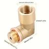 Brass Material Universal Connector M18 X 1.5 90 Degree Sensor Adapter  Engine Maintenance