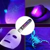 395nm UV LED Flashlight, USB Charging Black Light, Multi-use Detector for Urine, Scorpion, Resin, Nail, Camping & Fishing