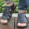 Fashion Fashionable Summer New Outdoor Anti Slip Water Wading Genuine Leather Sandals High-quality Men Comfortable Soft Bottom Slippers