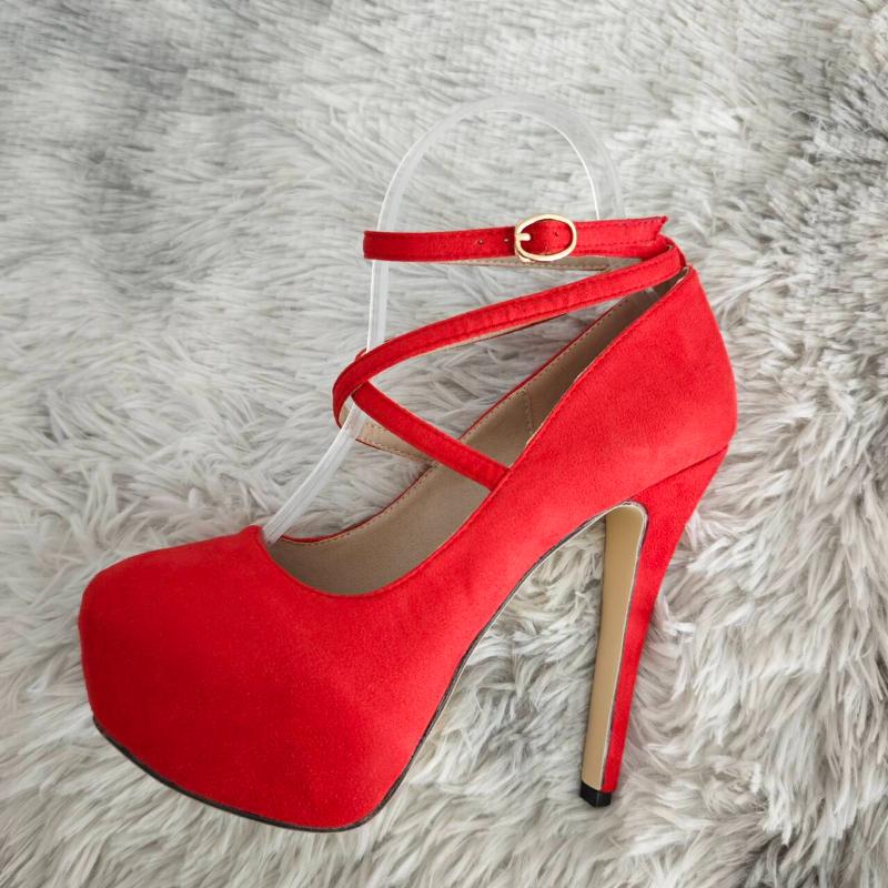 Talla Grande 44 Elegantes Zapatos de Salón para Mujer Sexy Puntera Redonda Escotada Slingback Tacones Super Altos Plataforma Stilettos Zapatos de Fiesta Boda Banquete