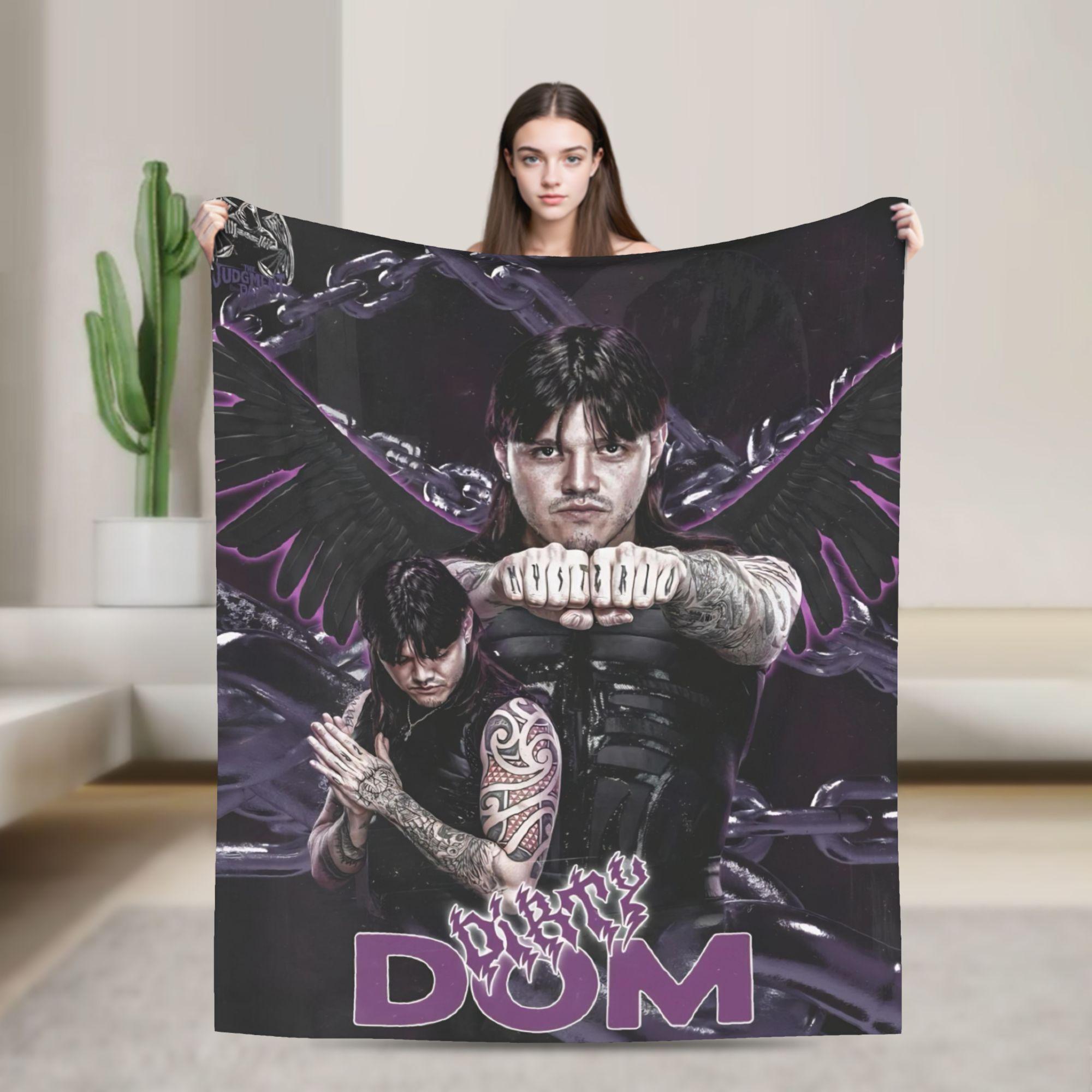

Super Soft Blanket Decorative Dominik Mysterio Throw Blanket Flannel Bedspread For Outdoor Print Sofa Bed Cover 30x40in