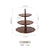 Wooden dessert coffee cake plate Japanese solid wood tray high appearance level lace household fruit plate for holiday
