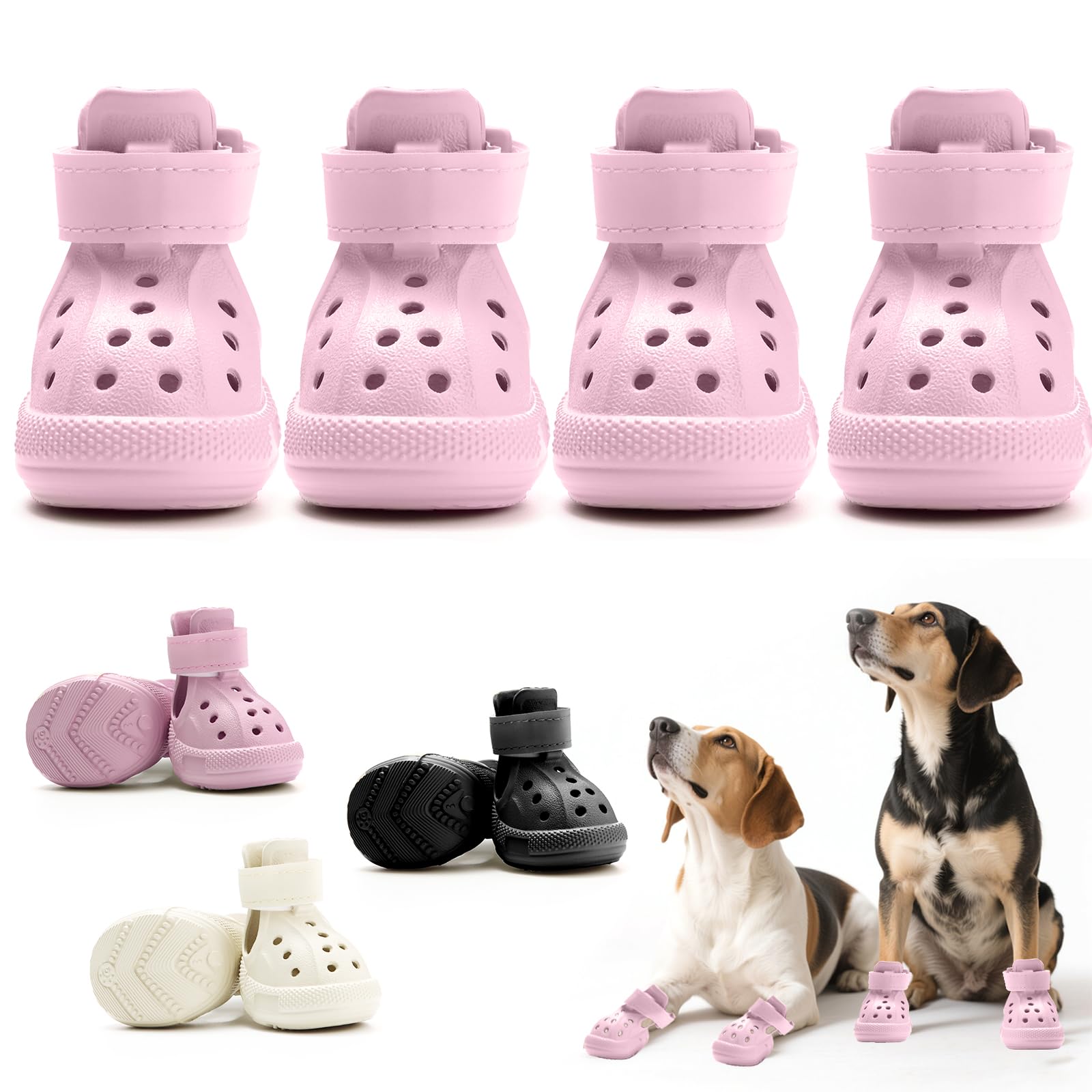 

SENMUUP Собака Собака Сандалии для Весны и Легкие и Дышащие Антибактериальные и Защищающие от Запаха Мягкие и Легко Надеваются и Держатся Защищают Водонепроницаемые для розовый
