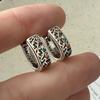 925 Sterling Silver Earrings For Women Trendy Geometric Retro Zircon Earring Jewelry Prevent Allergy Party Gift Accessories