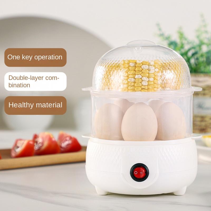 Fervedor de Ovos Elétrico 220V Anti Queima Seca Desligamento Automático Vaporizador de Alimentos Doméstico para Café da Manhã Multicozedor