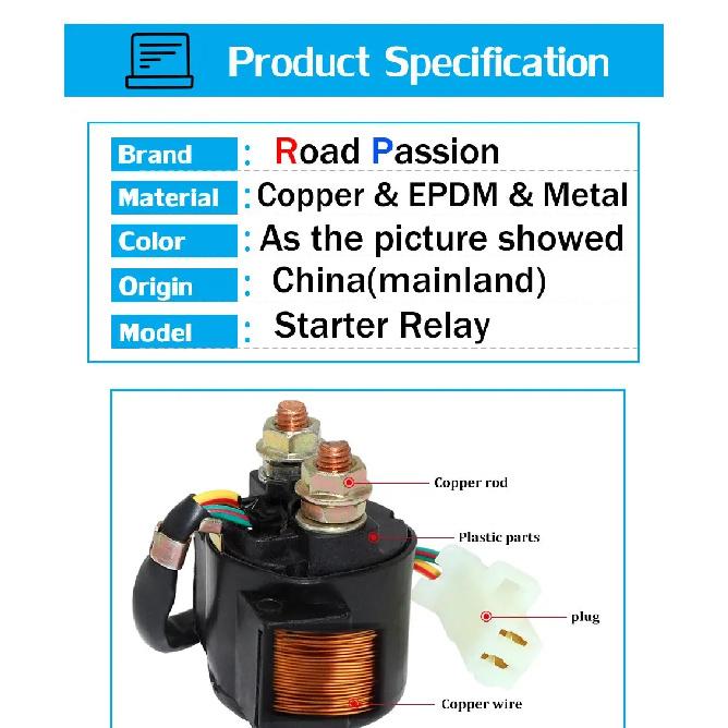 Motorcycle Electrical Parts Starter Solenoid Relay For SUZUKI LT-A500F LT-F500F GSF1200S GSF1200Z GSF1200SZ GSX-1300RZ GSF600S