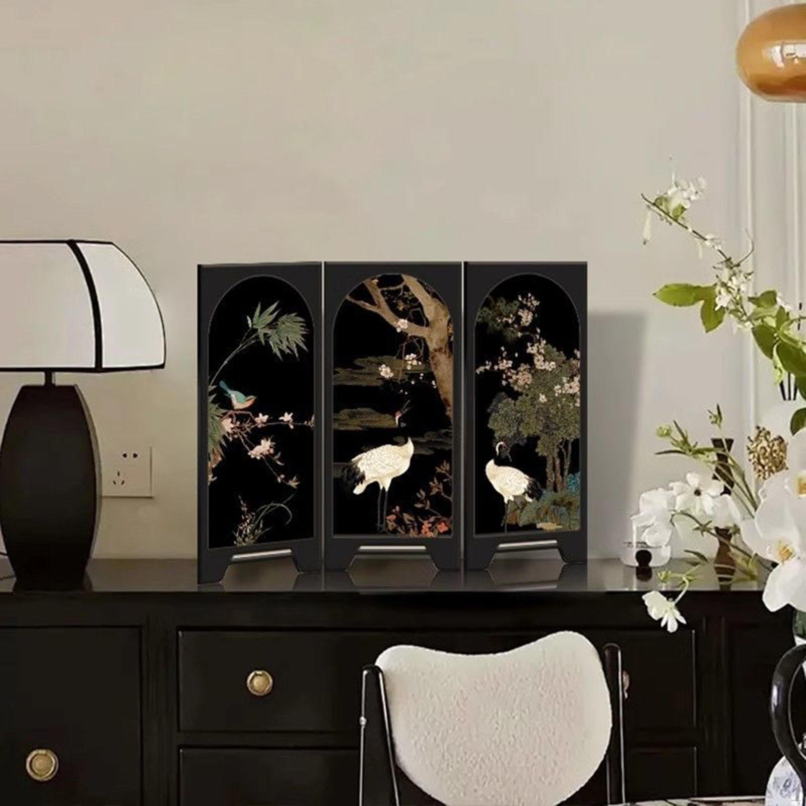 

Мини складной экран-перегородка из 3 панелей для дома Style C