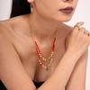 Christmas Zircon Tree Pendant Necklace - Light Luxury Stainless Steel Jewelry for Women