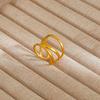 1Pcs Stainless Steel Ring Set with Zirconia, Metal Style Finger Ring, Index Finger Ring