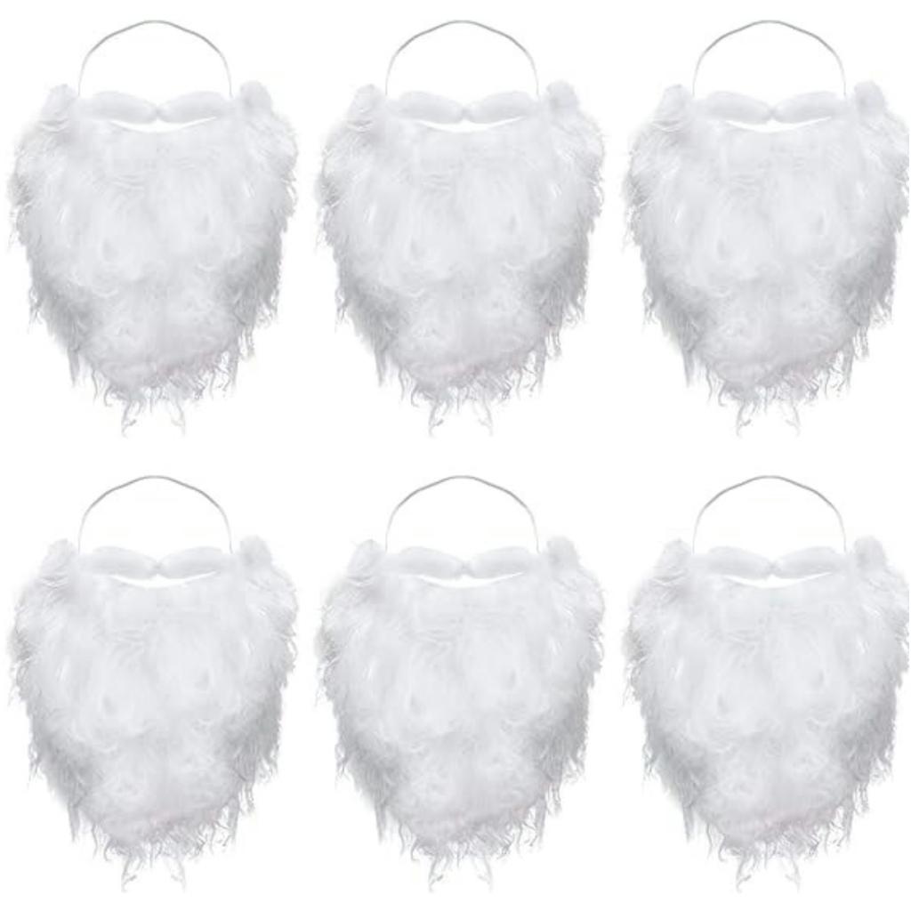 Vtipný Santa vousy Bílé falešné vousy Vánoční Santa Claus vousy Kostým pro teenagery Dospělé Převlek na vánoční večírek Doplňky