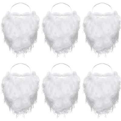Lustiger Weihnachtsmannbart Weißer Falscher Bart Weihnachten Weihnachtsmann Bart Kostüm für Jugendliche Erwachsene Verkleidung auf Weihnachtsfeier Accessoires