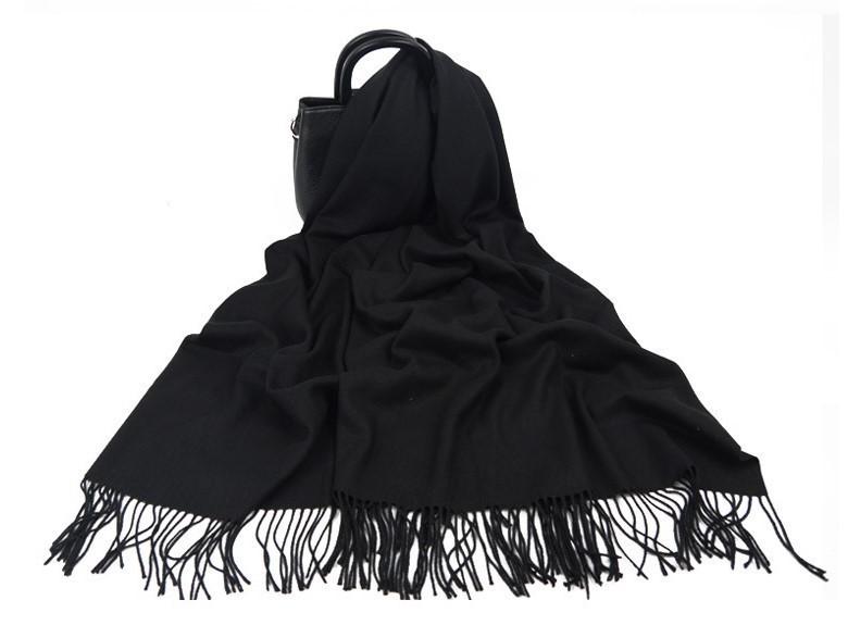 Women's Imitation Cashmere Winter Scarf - Thick Solid Color, Versatile Men's Shawl, Cashmere Wool Blend