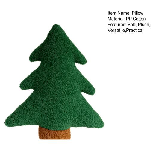 Christmas Tree Plush Pillow Doll Soft Xmas Tree Stuffed Throw Pillow Decorative Sofa Cushion Home Christmas Party Decor Gift