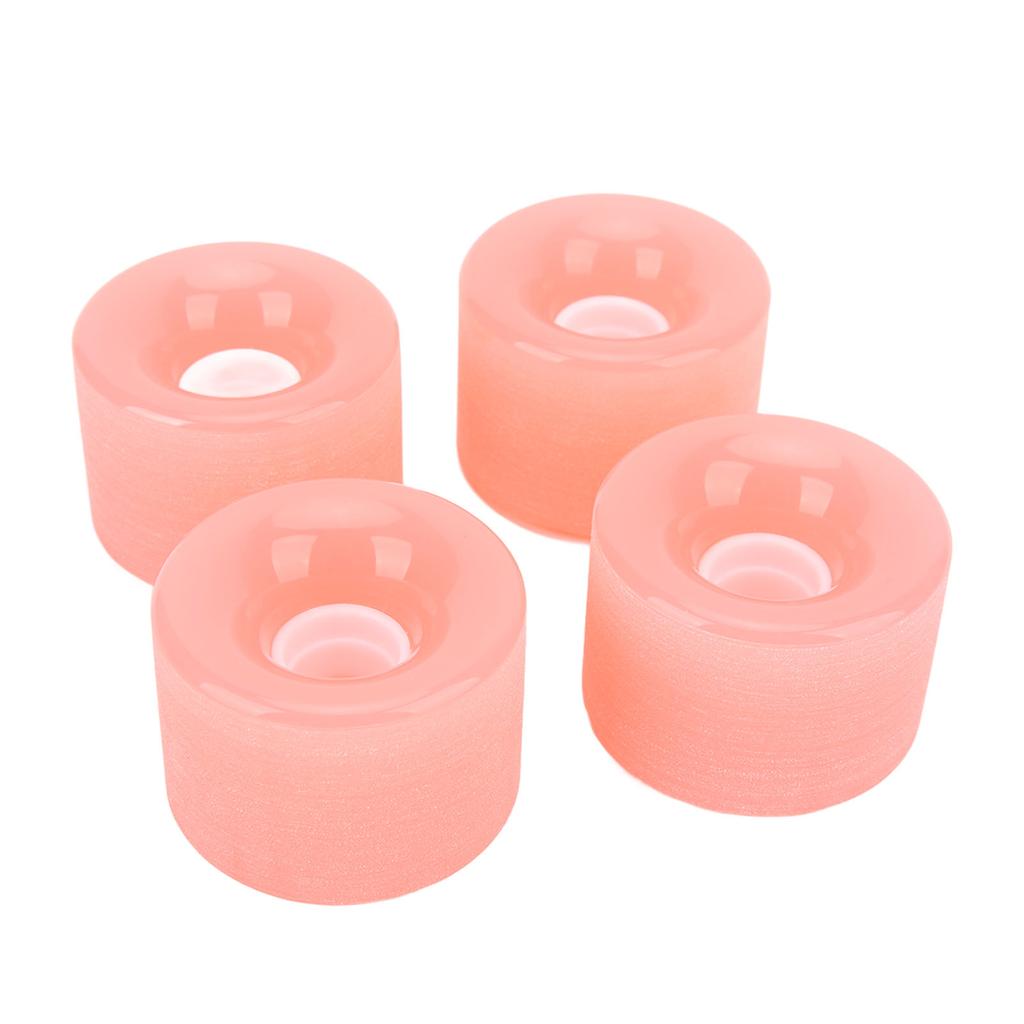 Skateboard-Räder, PU, hohe Härte, schnelle und stabile Longboard-Cruiser-Räder für Rampen, Asphaltstraßen, Pink