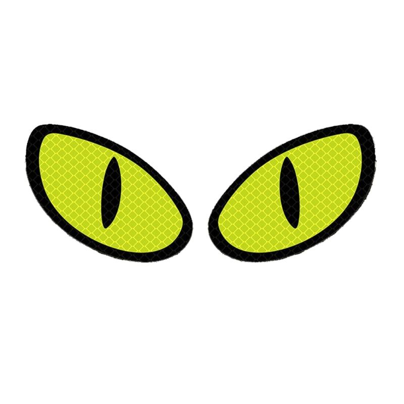 1 Pair Decorative Reflective Stickers Car Motorcycle Devil Eye Reflector Stickers Motorbike Scooter Decoration Accessory