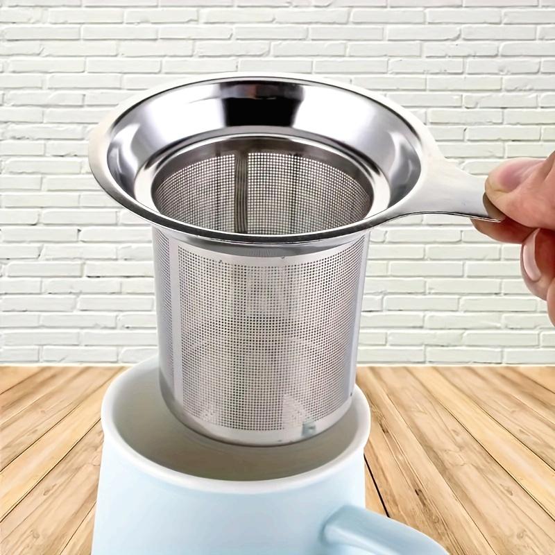 1 peça Peneira de Chá de Aço Inoxidável Resistente com Malha Fina-Infusor de Chá Lavável na Máquina de Lavar Louça, Coador de Especiarias e Ervas, Filtro de Cozinha Fácil de Limpar para Chá a Granel