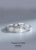 Sterling Silver Adjustable Couple Rings - Simple, Versatile, Textured Bands