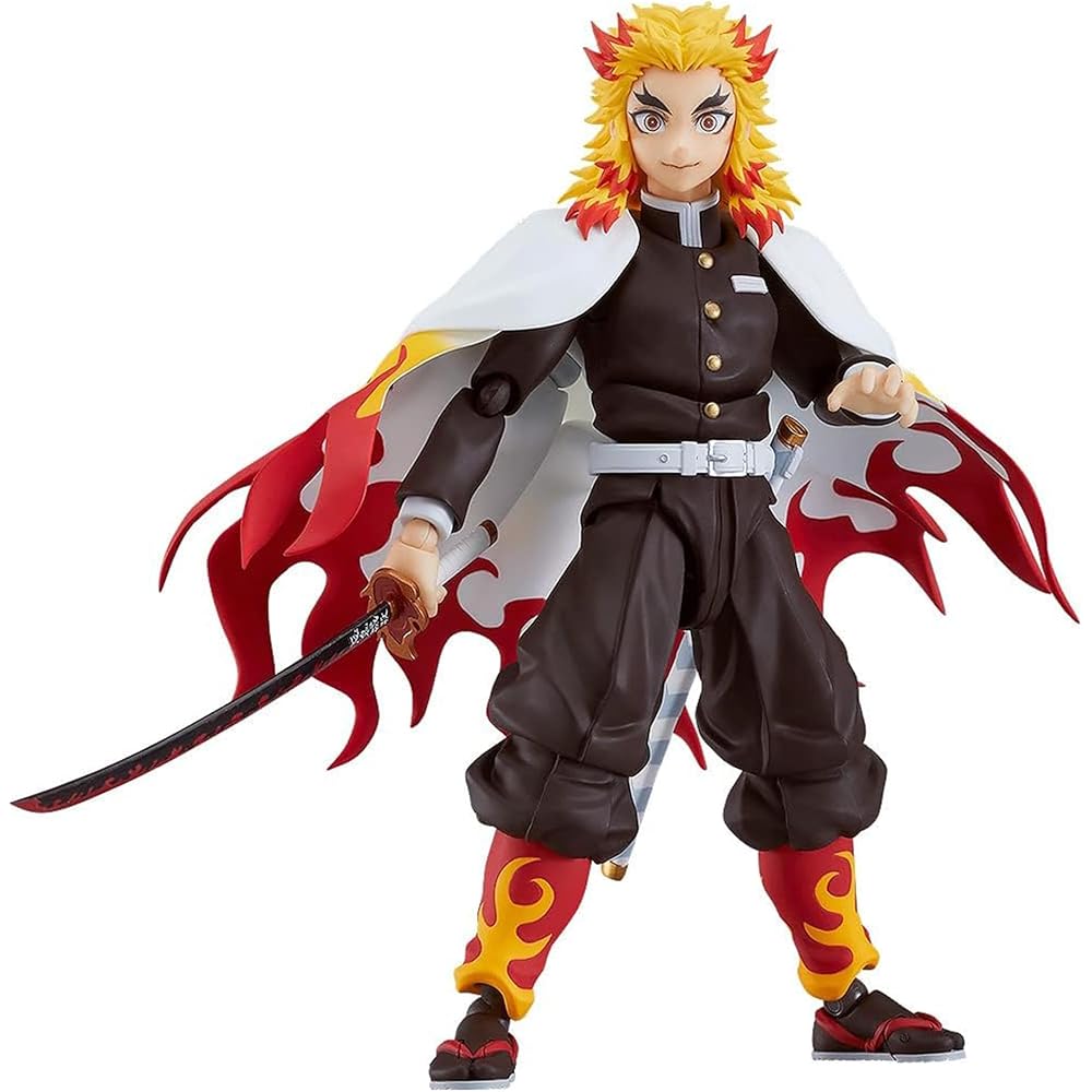 Figma Demon Slayer Rengoku Kyojuro Non-Scale Painted Action Figure Plastic Collectible Toy