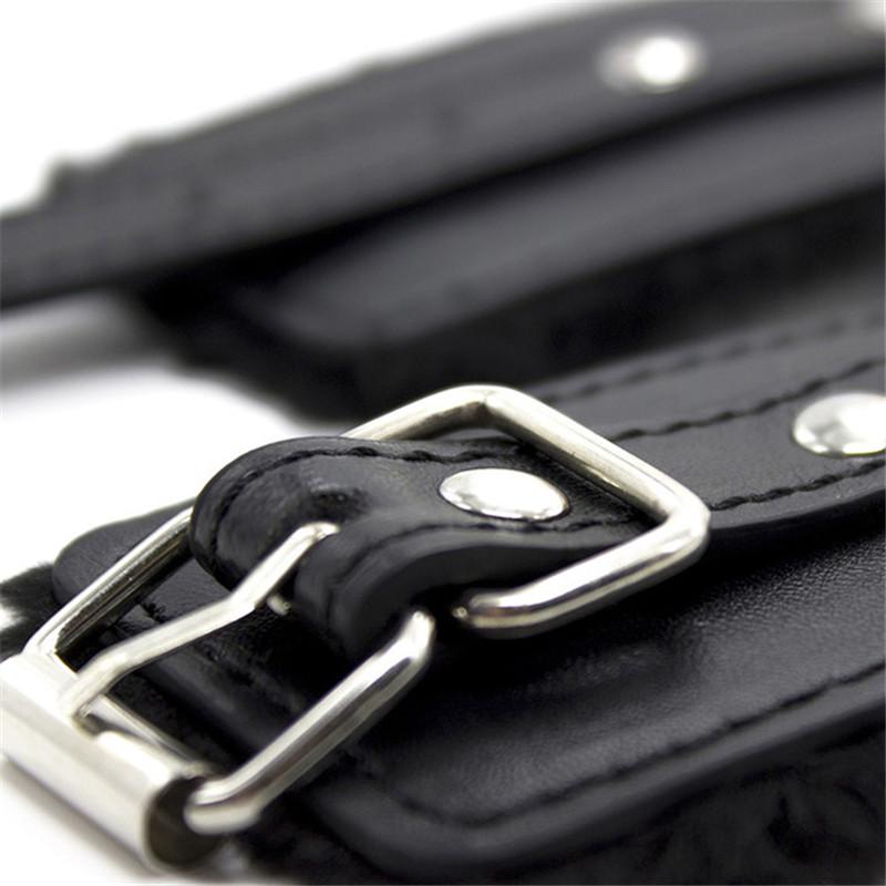 Handcuffs Sexy Metal Adjustable PU Leather Plush Restraints Slave Erotic Wives Cuff Sex Toys for Couples Adult Games