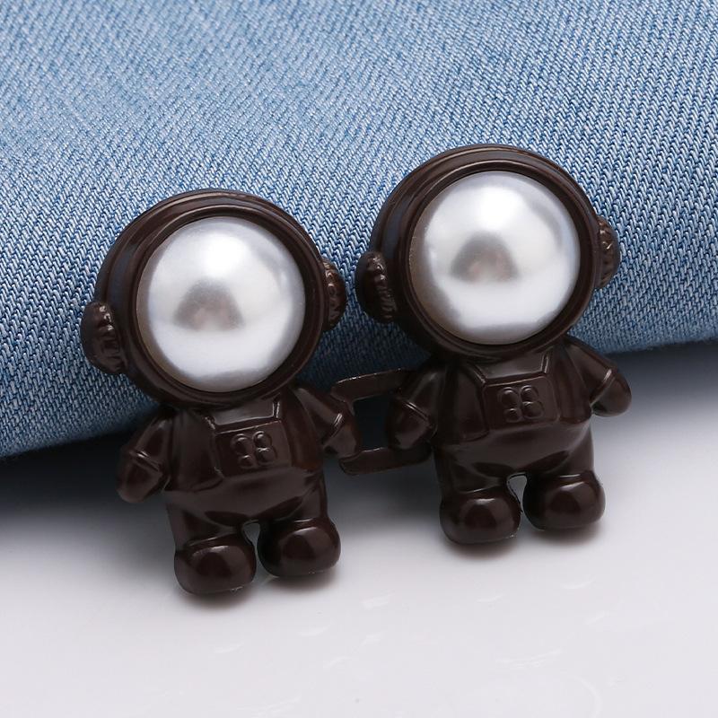 1 Paar verstellbare Taillenschnallen Astronaut Raumfahrer Metall Taillenstraffer Druckknopf für Hosen Jeans Hosen Röcke Versteller