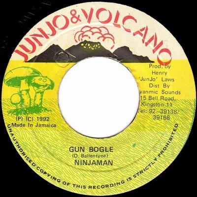 7inch Record NINJAMAN - Gun Bogle NONE Junjo & Volcano 1992 Jamaica Reggae, Ska & Dub Used