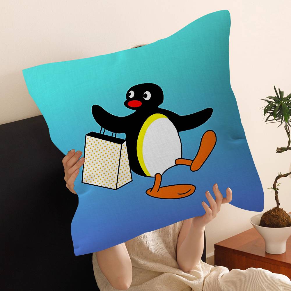 Cartoon Cute Pingu Penguin Anime Pillow Cover Design cushion Cover decor Holiday Decorati