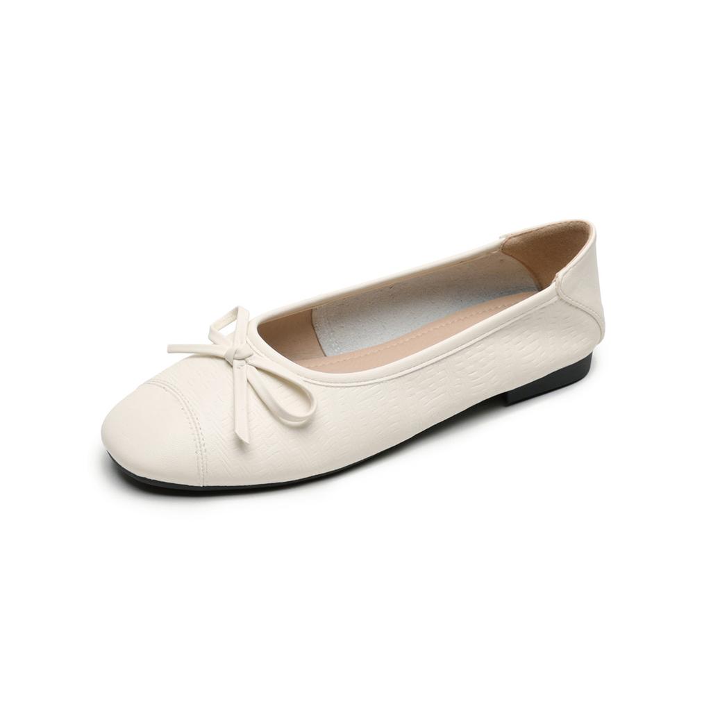 Weiwei Girl 313-58 Round Head Single Shoes Women's Shallow Bow Soft Sole Ballet French Xiaoxiangfeng Doudou Shoes