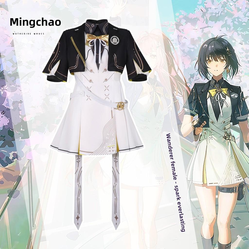 Wuthering Waves The Resonator Wanderer Cosplay Costume For Women With Polyester Fabric For Anime Role Play