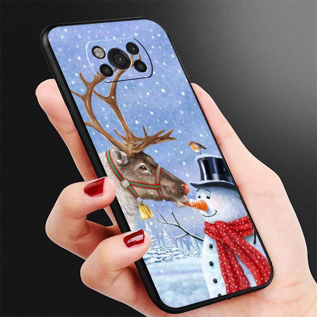 

Черный чехол из ТПУ для Samsung Galaxy M31 M12 M32 5g M22 M51 M33 M52 M23 M13 M30s M01 M53 M62 M11 с Рождеством Снеговик Капа for Samsung M32 4G