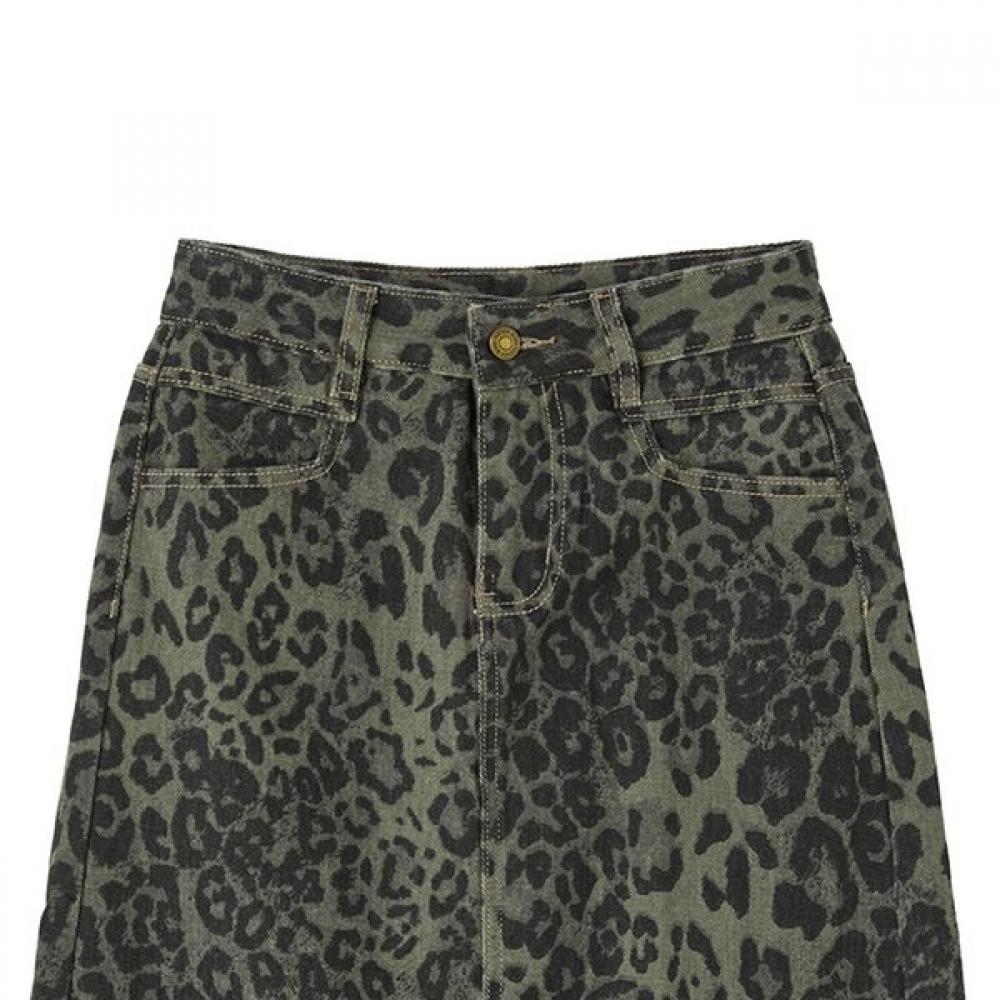 LAP Vintage Houndstooth Belt Long Skirt Ar1ws223