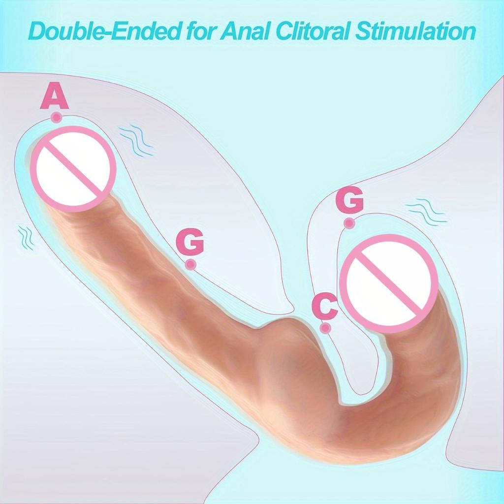 Realistic Dildo Double-Ended G Spot Sucking Blowjob Clitoris Dildos Vaginal Anal Butt Plug Adults Sex Toys for Women Men Couple