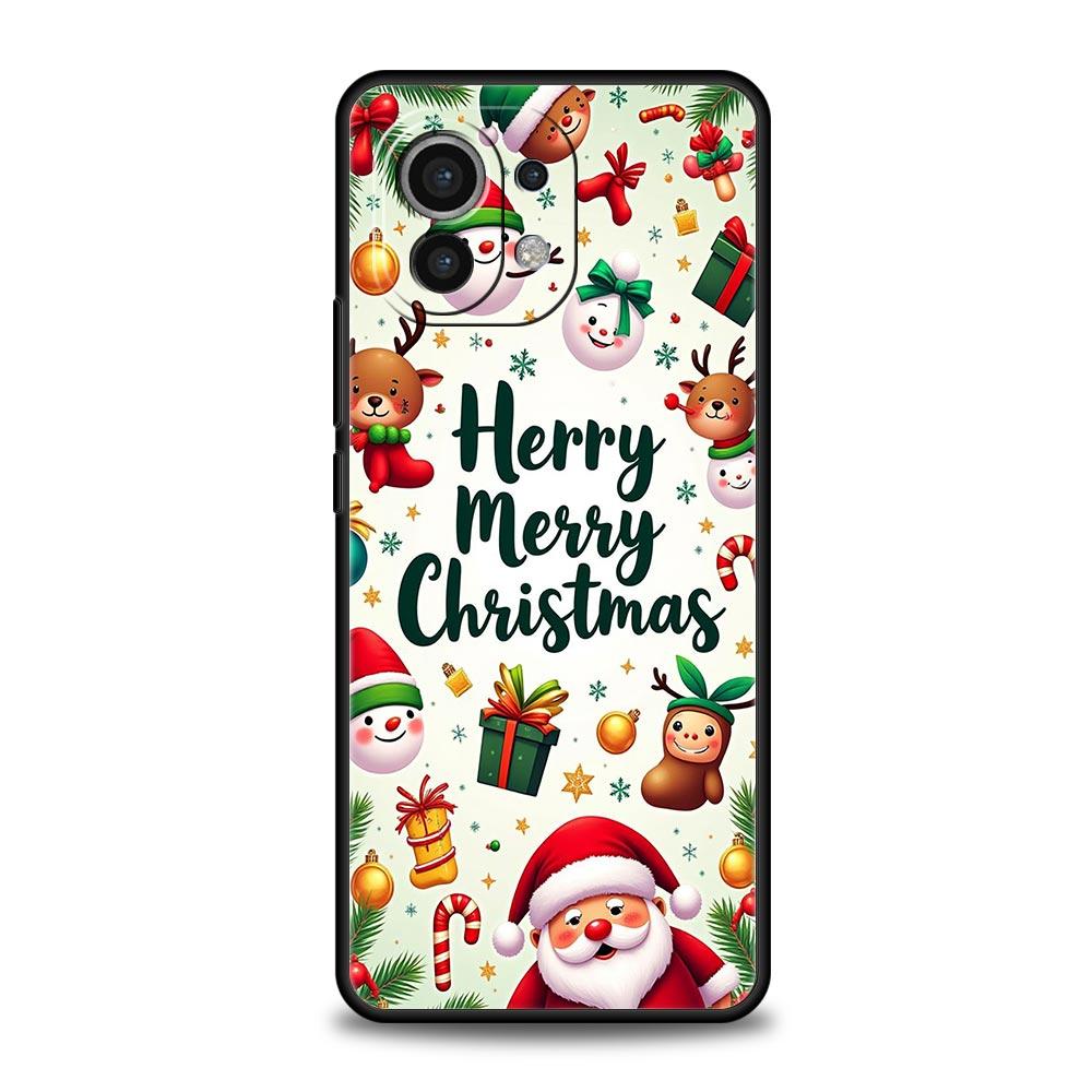 

Чехол для телефона Merry Christmas для Xiaomi Mi 17 Pro Max 15 14 13 12 11 Ultra 15T 14T 13T 12T 11T Pro Lite Мягкий ТПУ Чехол Capas Xiaomi 15 Pro