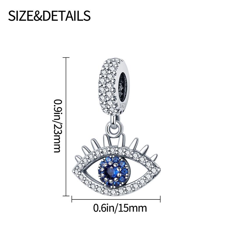 Stering Authentic Copper Devil'S Eye Stylish Charms Bead Demon Pendant Fit Original Arm Bracelet Diy For Women Fashion Jewelry