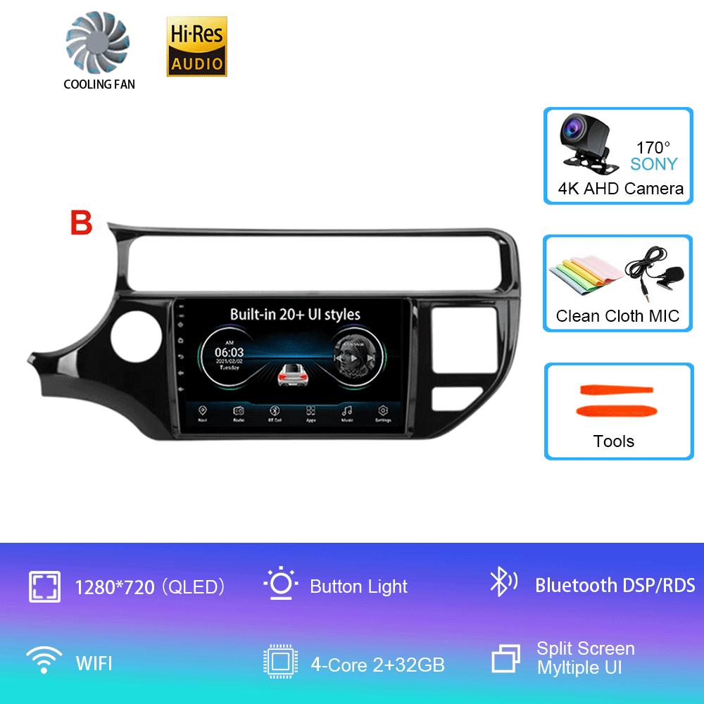 

Для Kia RIO 4 K3 2011-2017 2K QLED Android 14 автомобильный радиоприемник мультимедийный проигрыватель 2 Din GPS навигация стерео DVD головное устройство CHINA