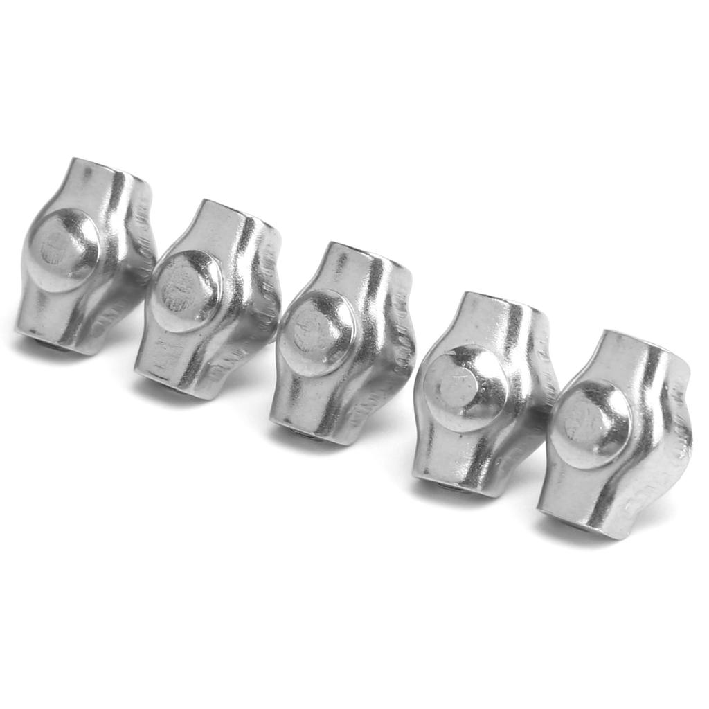 5 STÜCKE Seilklemme Simplex Edelstahl Marinebeschläge Befestigungsclip für Hebezeuge 2mm 0.08in