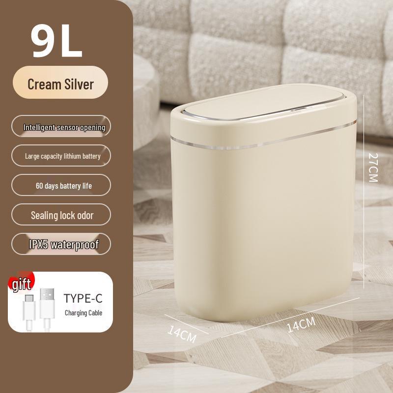 2025 Smart Sensor Trash Can for Home – Automatic Induction Bin for Bathroom & Living Room